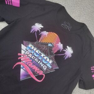 Grunt Style Pistol Packing Mama Graphic T Shirt Womens Black Size L Palm‎ Trees